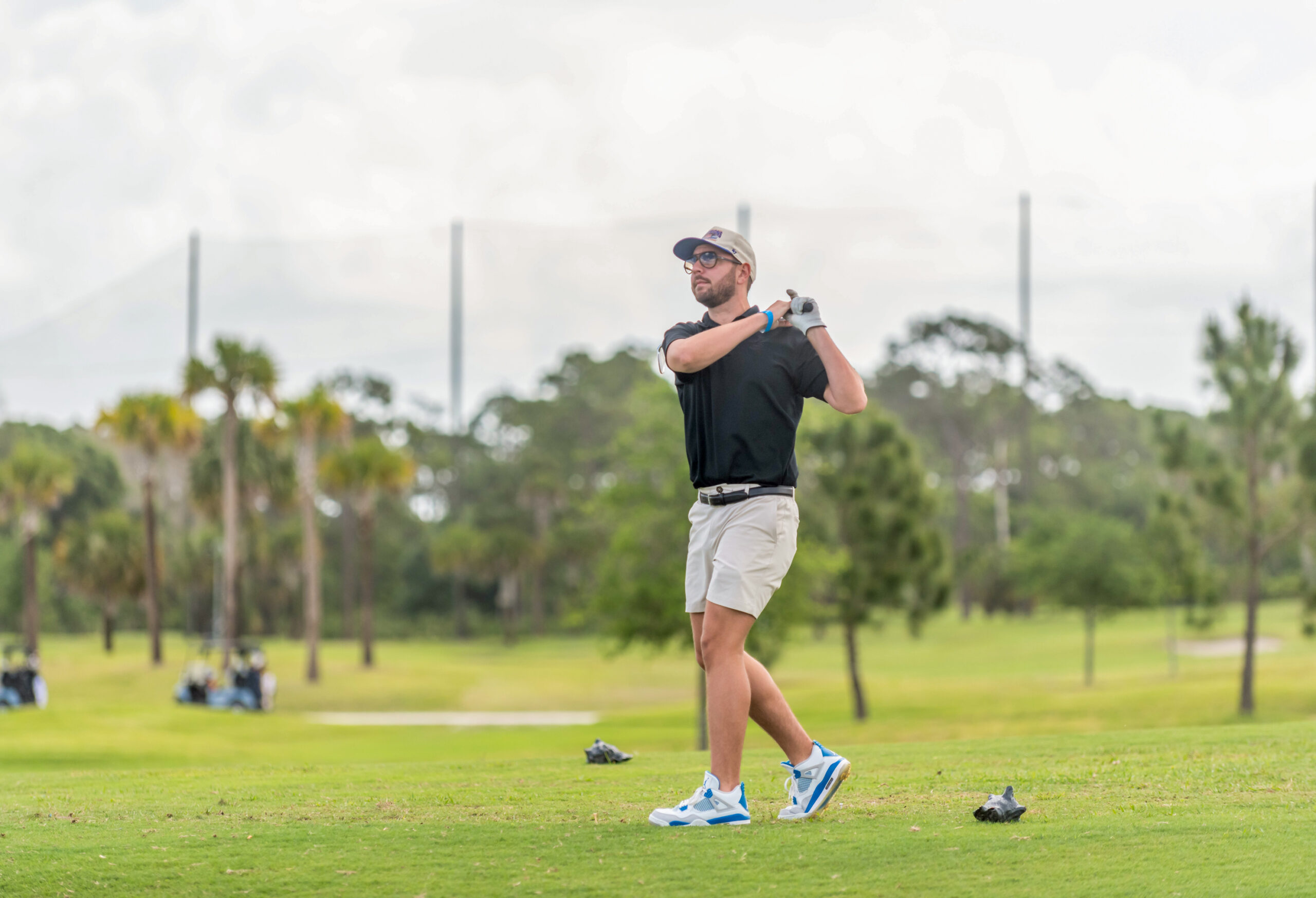 Young boy with golf club.